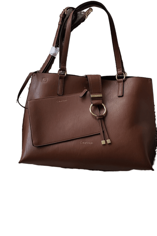 CALVIN KLEIN large North South Tote bag + Zip Pouch Crossbody Brown –  OMNIHABIBI